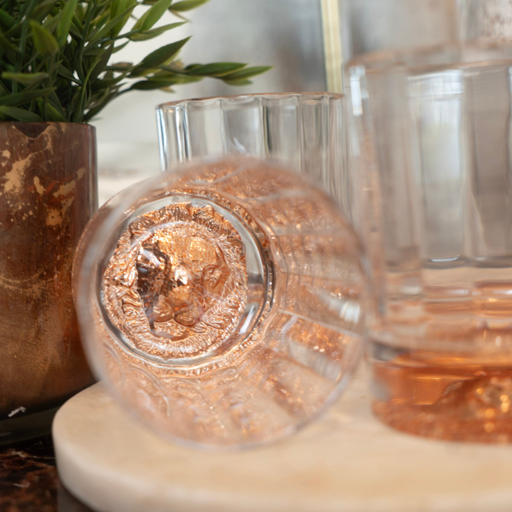Aslan Lion Rose Tumbler Glasses (set of 4)