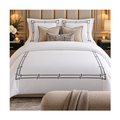 Tokyo Luxury 400TC Cotton Duvet Set – Charcoal Embroidery