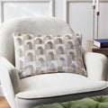 Lorne Patterned Cushion — Ivory & Taupe