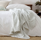 The Eira Waffle Throw — Eucalyptus