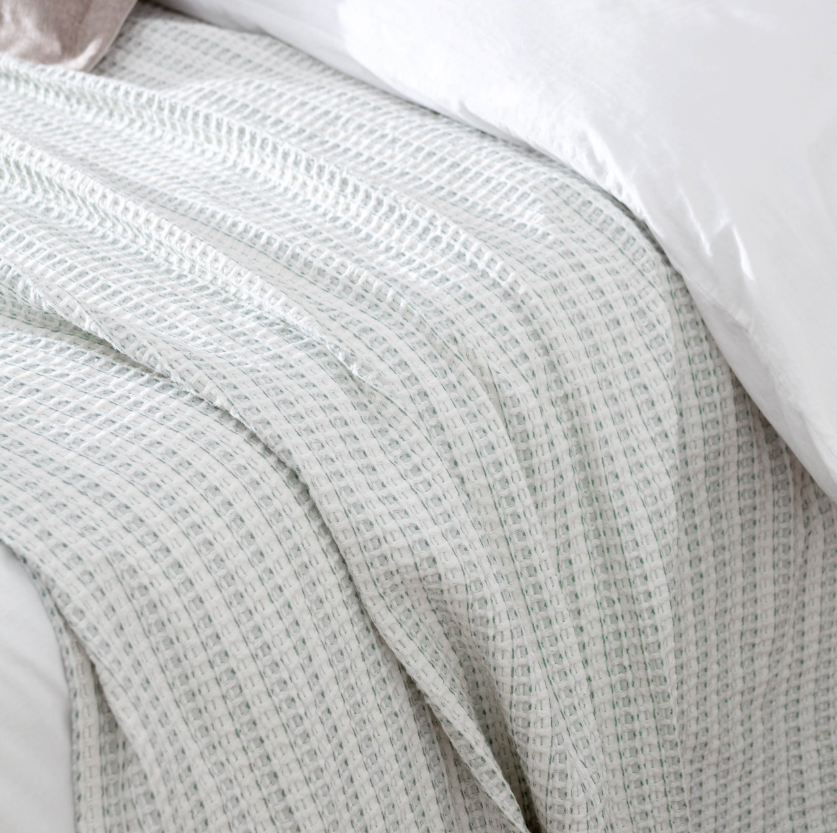 The Eira Waffle Throw — Eucalyptus