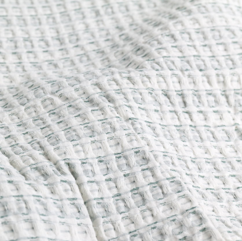 The Eira Waffle Throw — Eucalyptus