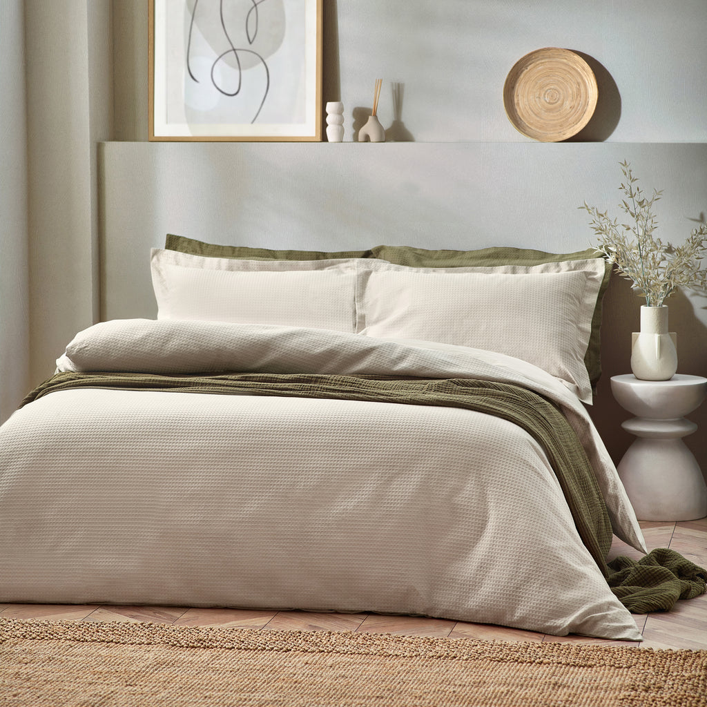 Mara Waffle Duvet Cover Set