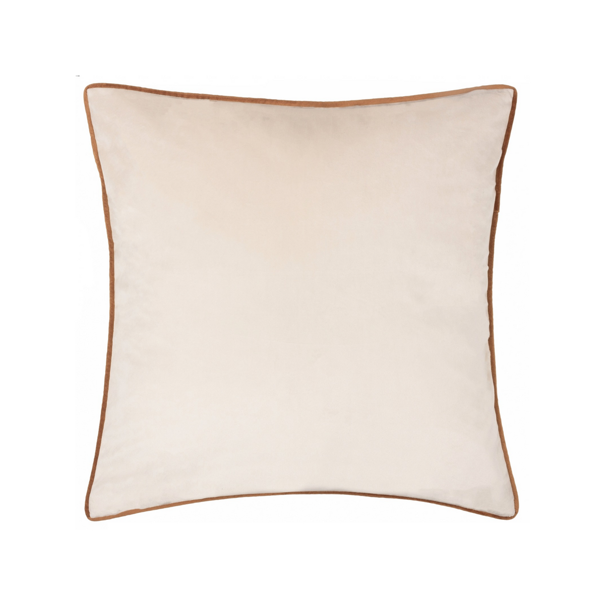 The Aira Velvet Cushion — Ecru & Ginger