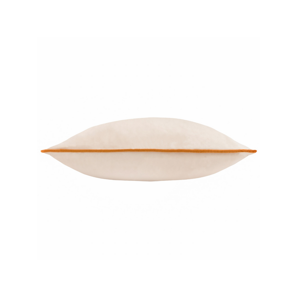 The Aira Velvet Cushion — Ecru & Ginger