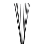Set of black reeds on a white background