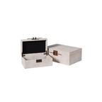 Sherwin Crossbar Shagreen Storage Box Set (Set of 2)